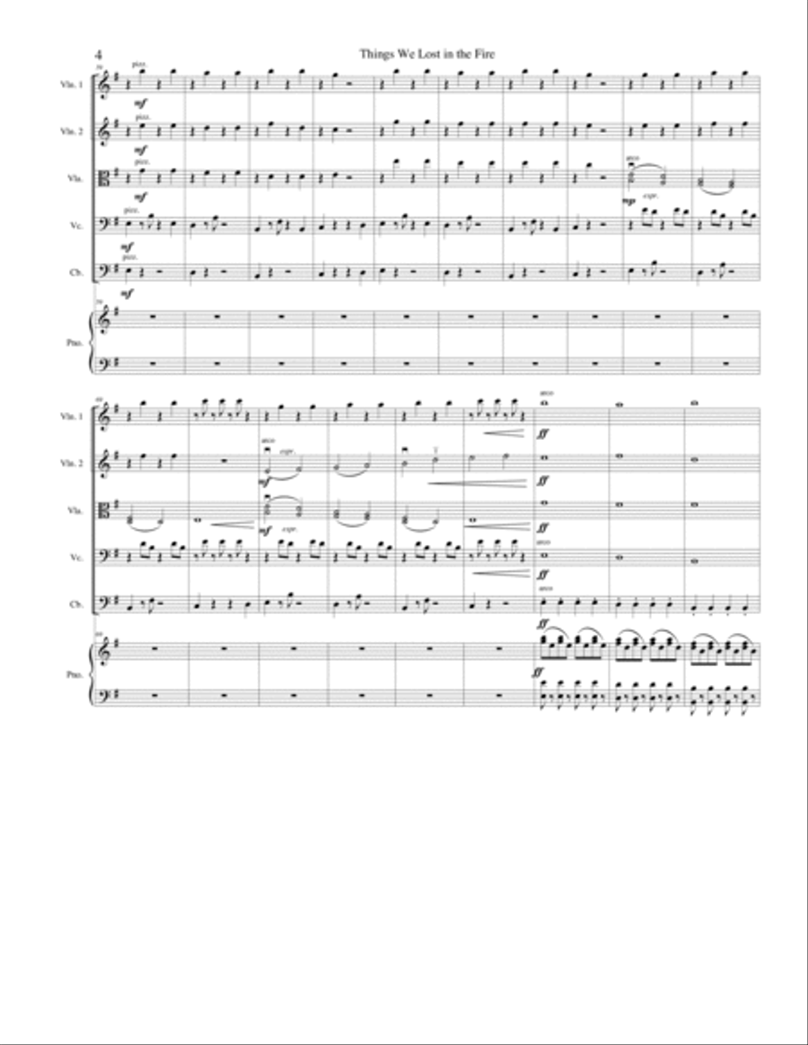 Things We Lost In The Fire String Orchestra scores gallery preview page 5