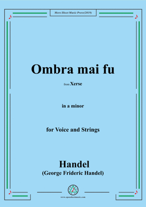 Book cover for Handel-Ombra mai fu,from 'Serse',in a minor,for Voice and Strings