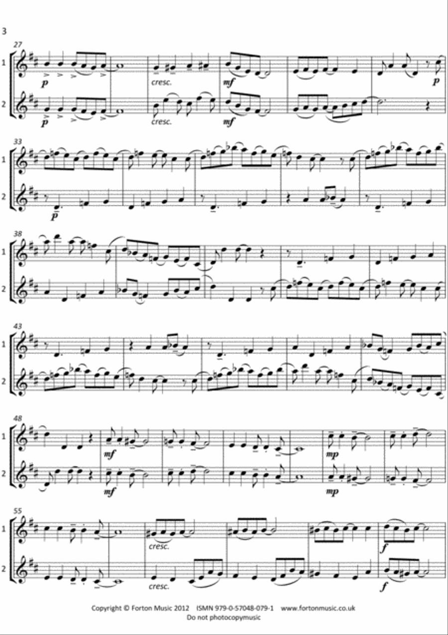 GCSEasy Sax Duets Woodwind Duet scores gallery preview page 4