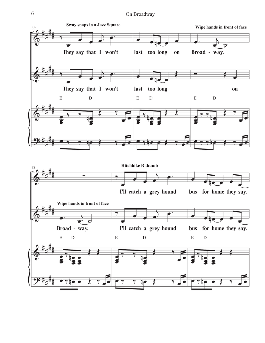 On Broadway 2-Part scores gallery preview page 6