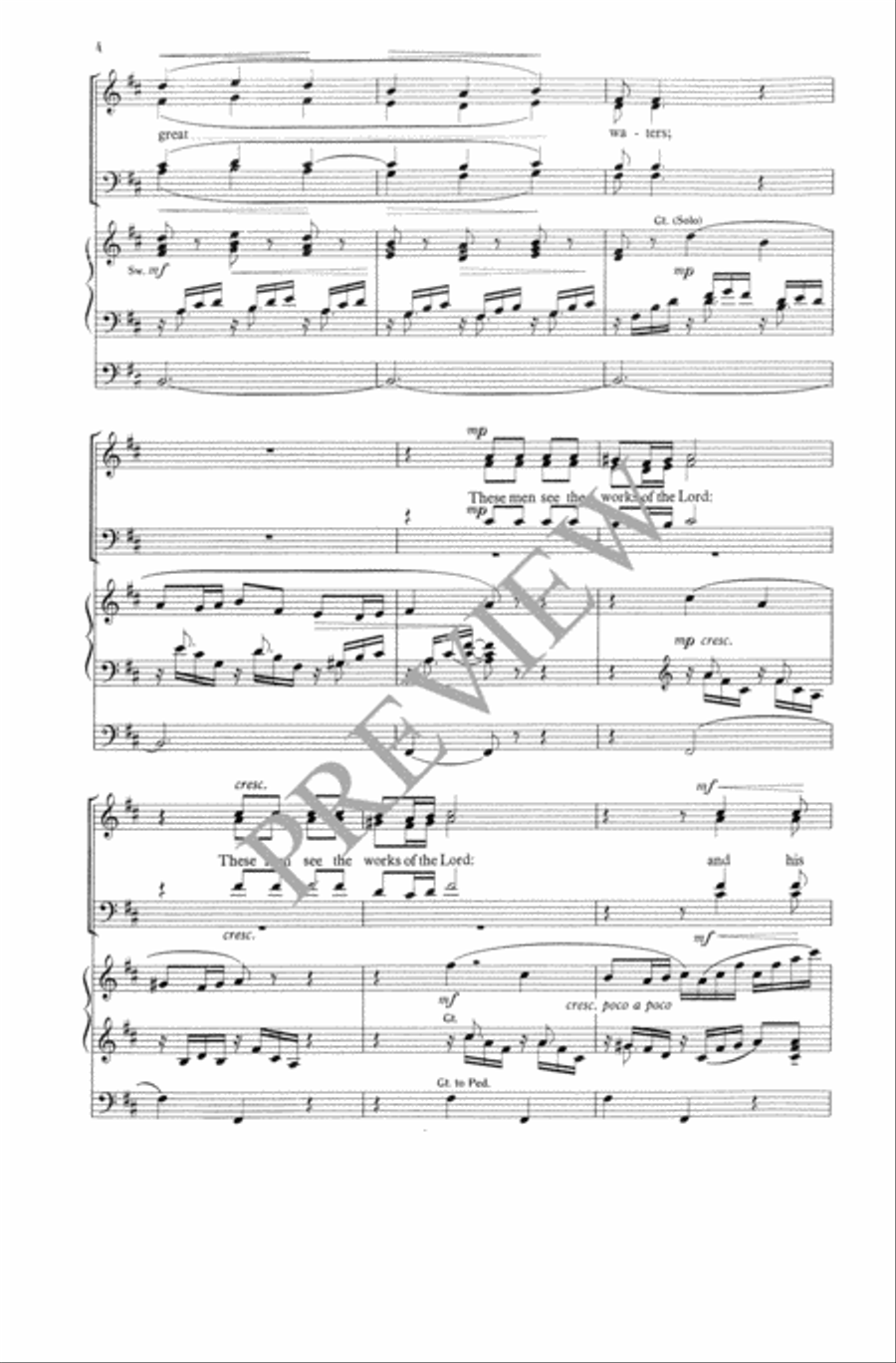They that Go Down to the Sea in Ships 4-Part scores gallery preview page 5