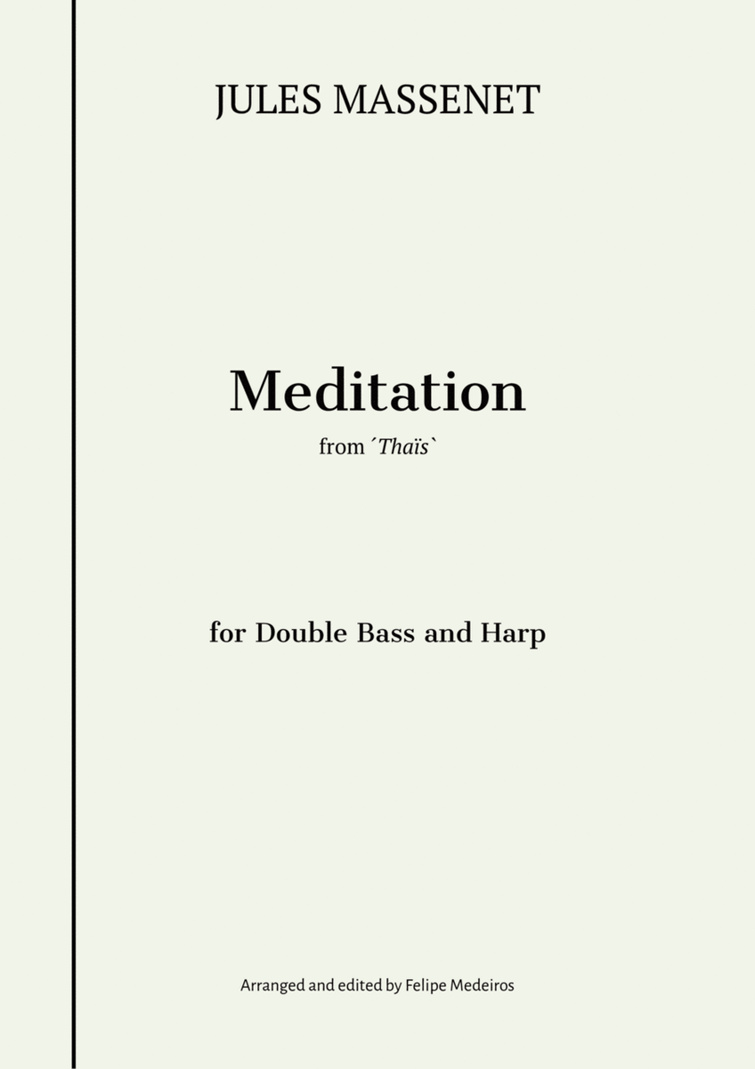 Meditation from Thais - For Double Bass (Orchestral Tunning) and Harp image number null