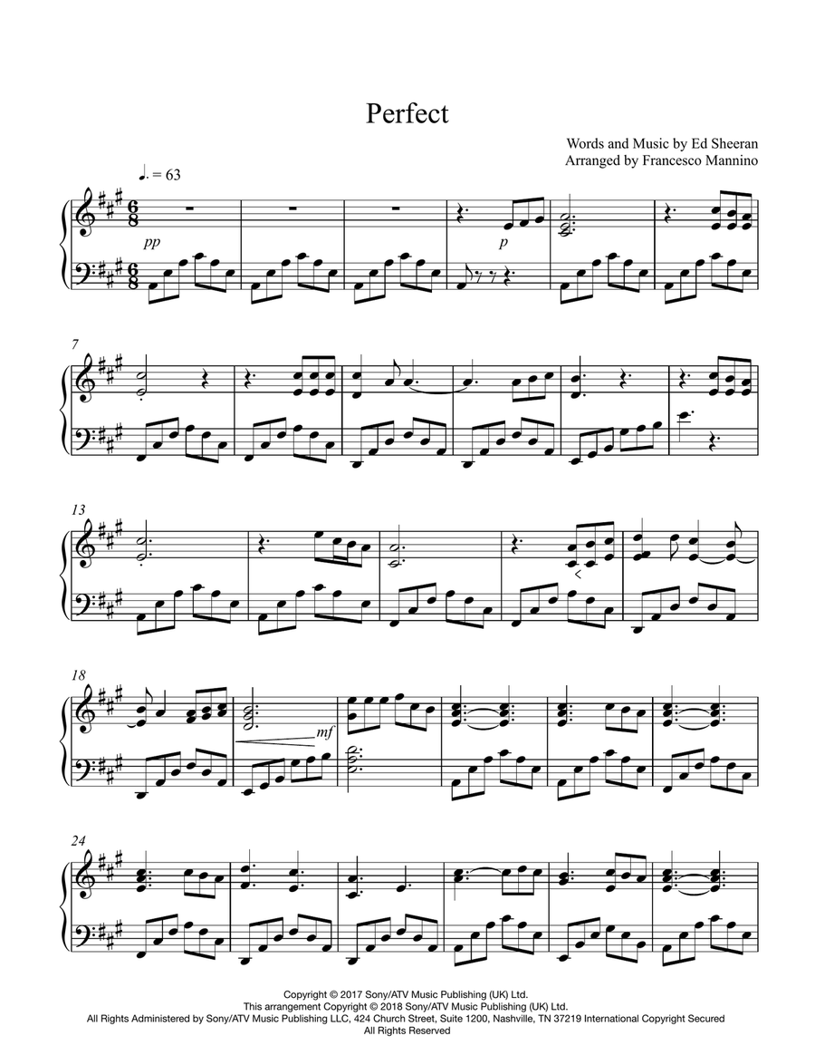 Perfect Easy Piano scores gallery preview page 1