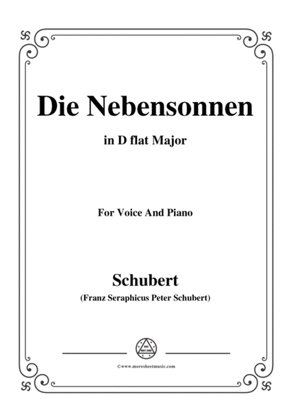 Schubert-Die Nebensonnen,in D flat Major,Op.89 No.23,for Voice and Piano image number null