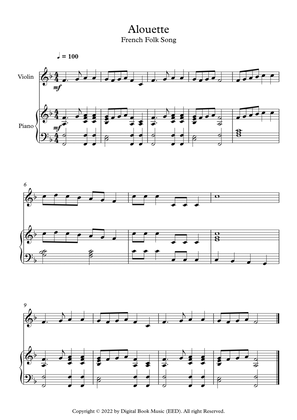 Alouette - French Folk Song (Violin + Piano)