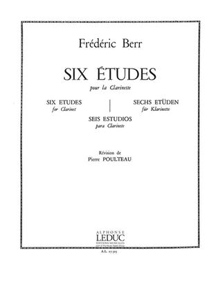Book cover for 6 Etudes (clarinet Solo)
