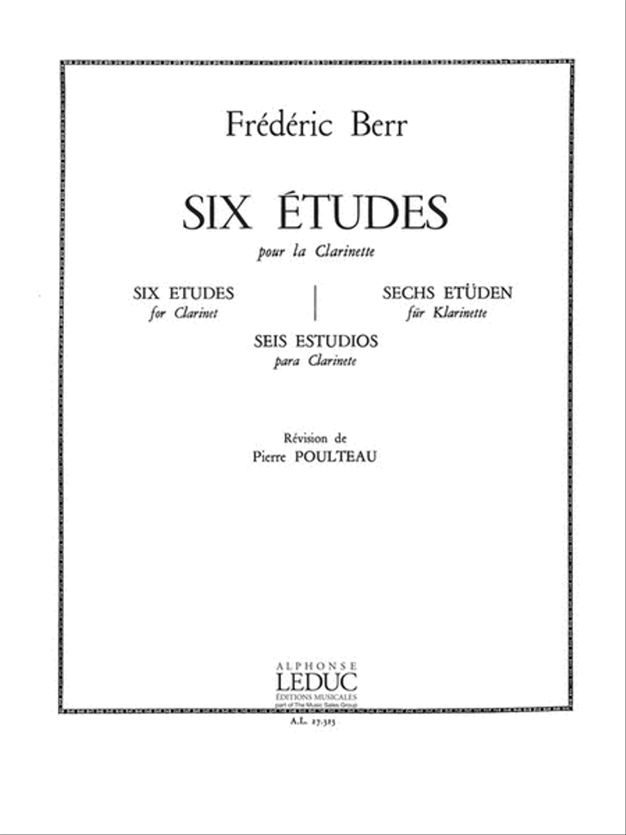 6 Etudes (clarinet Solo)
