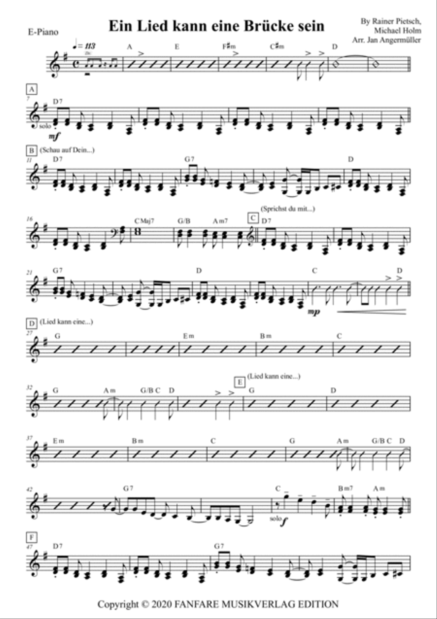 Ein Lied Kann Eine Bruecke Sein Full Orchestra scores gallery preview page 2