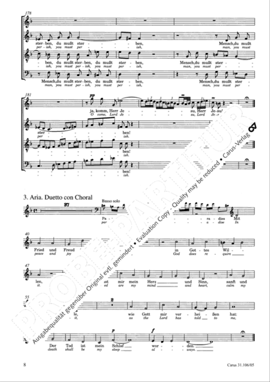 God's own time is the time appointed (Gottes Zeit ist die allerbeste Zeit) 4-Part scores gallery preview page 9