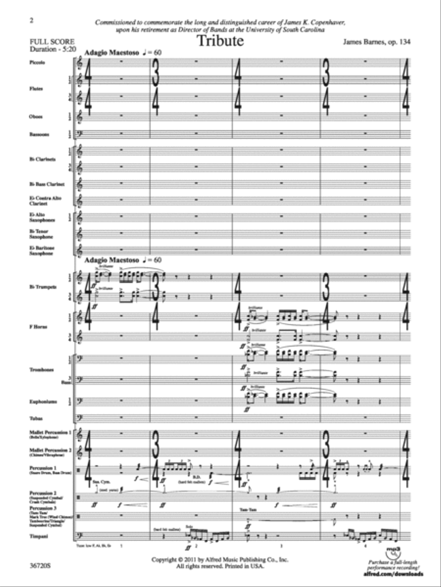 Tribute: Score Concert Band scores gallery preview page 2