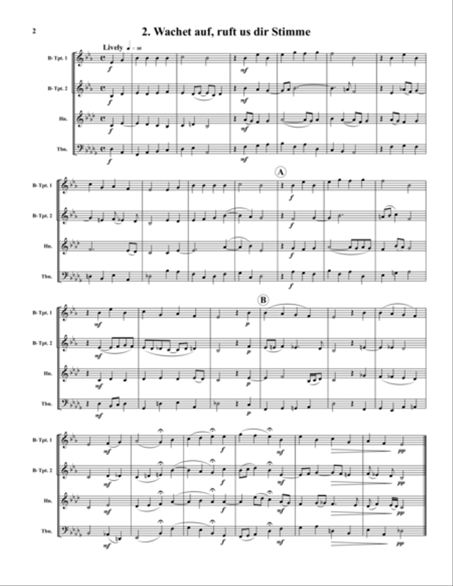 Preludes for Advent and Christmas Brass Quartet scores gallery preview page 2
