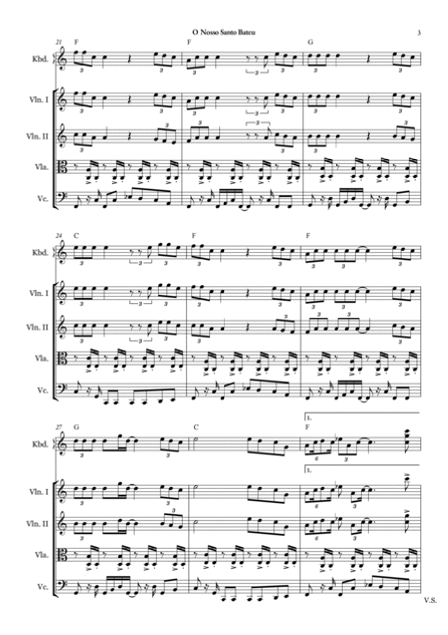 O Nosso Santo Bateu Piano, Vocal, Guitar scores gallery preview page 4