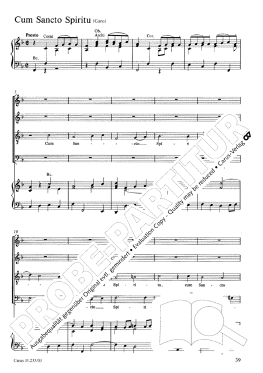 Mass in F major 4-Part scores gallery preview page 43
