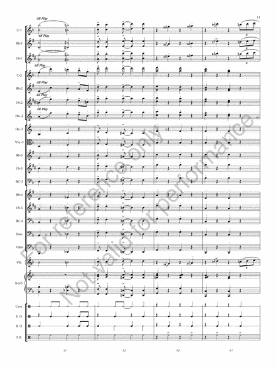 Jingle Jazz Jingle Jazz Concert Band scores gallery preview page 14
