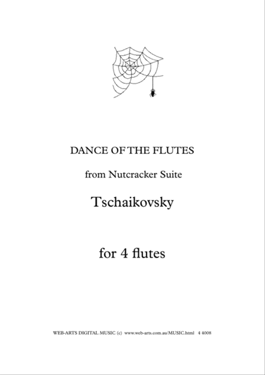 DANCE of the FLUTES from Nutcracker Suite for 4 flutes - TSCHAIKOVSKY Flute Quartet scores gallery preview page 1