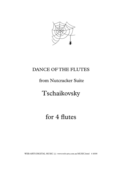 DANCE of the FLUTES from Nutcracker Suite for 4 flutes - TSCHAIKOVSKY image number null