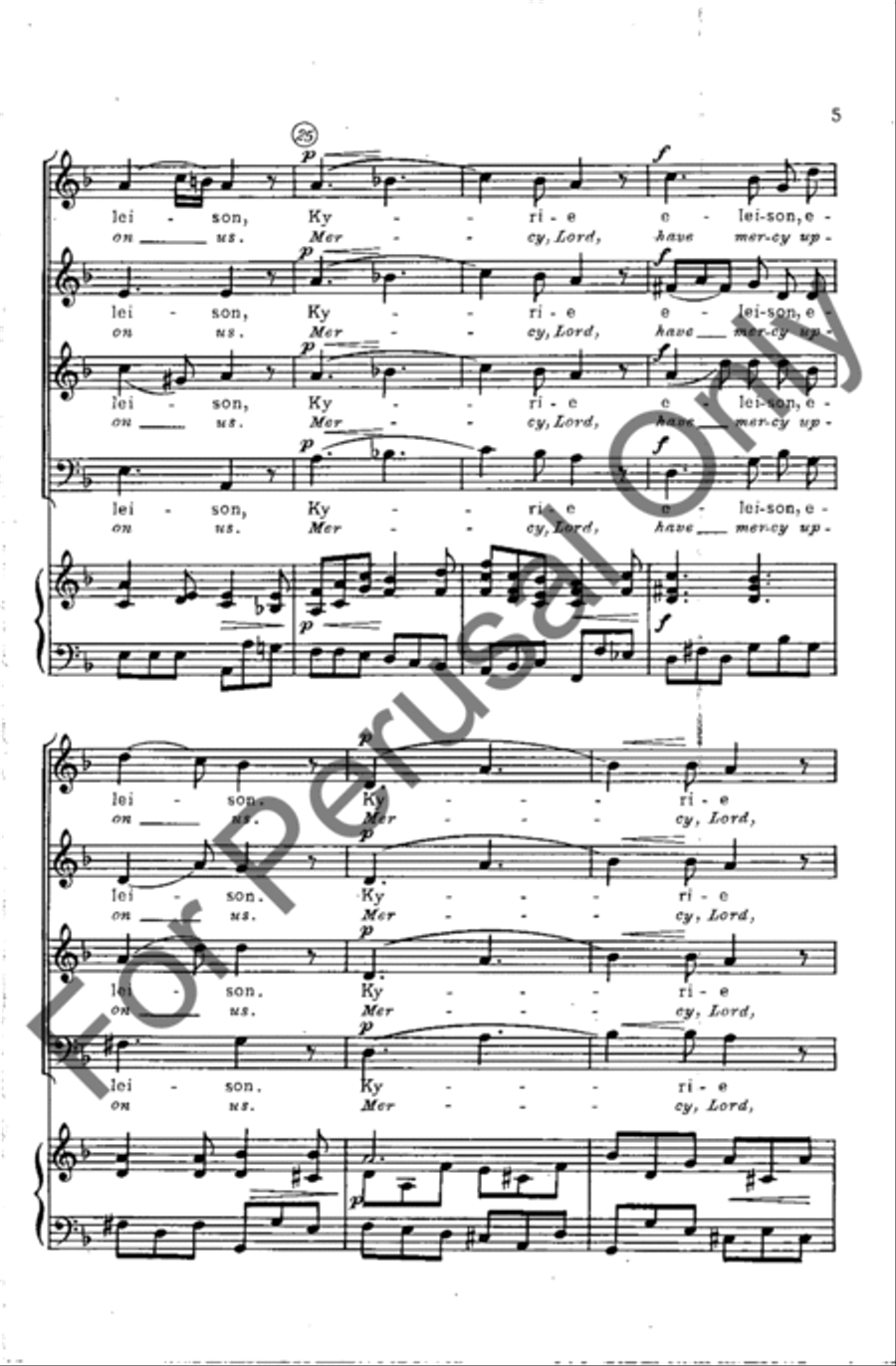 Kyrie Eleison 4-Part scores gallery preview page 5