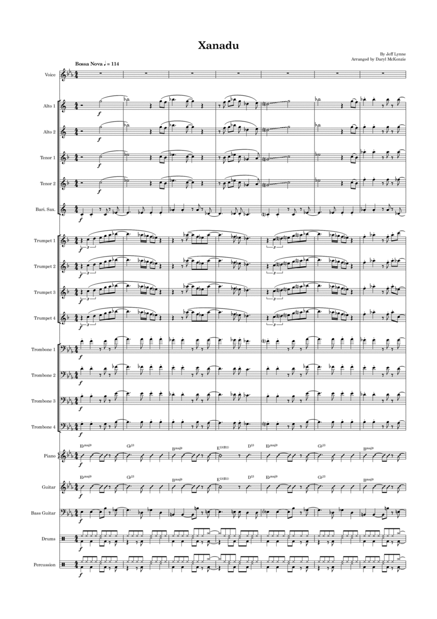 Xanadu Jazz Ensemble scores gallery preview page 1