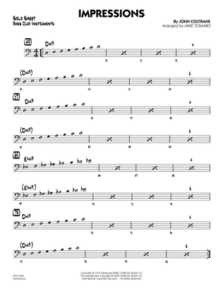 Impressions (arr. Mike Tomaro) - Bass Clef Solo Sheet
