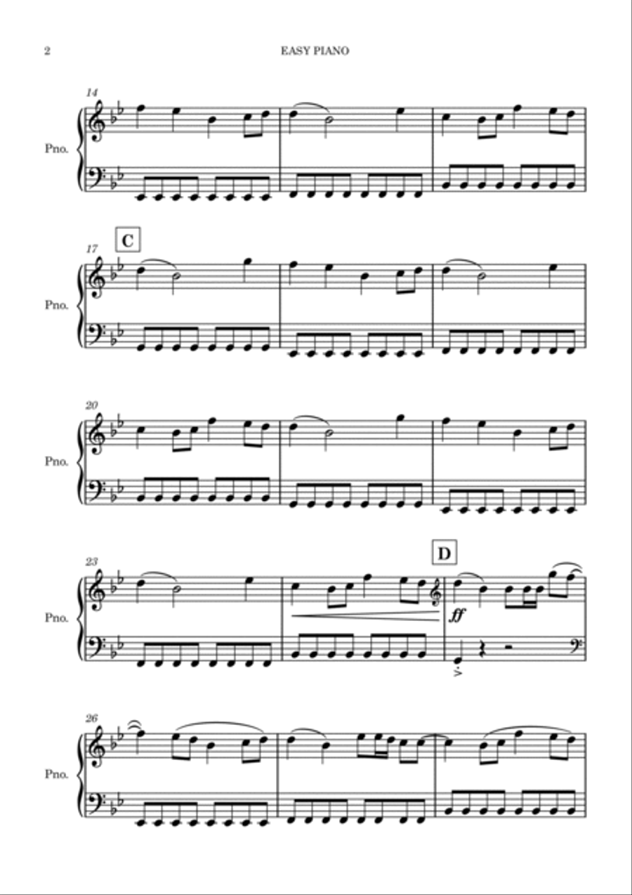 Back On Track - Geometry Dash - EASY PIANO Piano Method scores gallery preview page 2