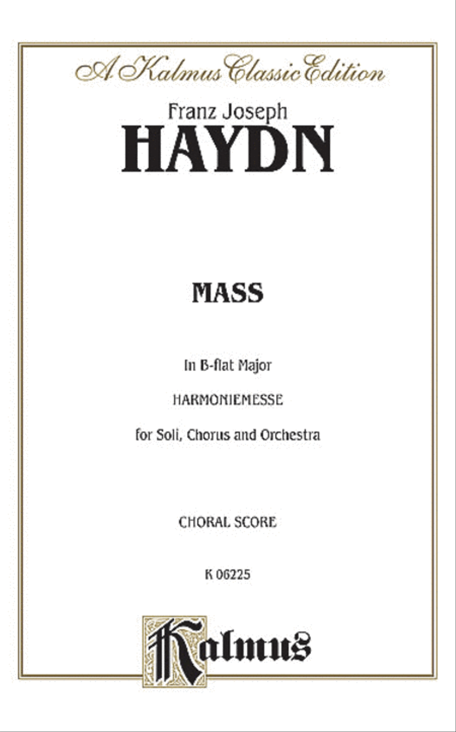 Harmoniemesse in B-flat Major 4-Part scores gallery preview page 1