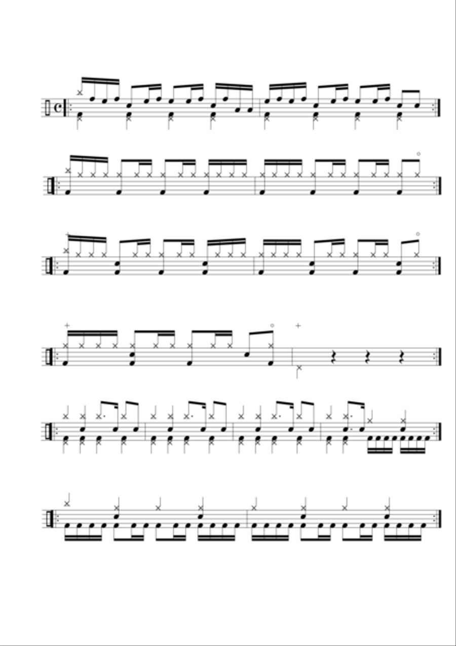 Fight The World (Instrumental) Drum Set scores gallery preview page 1