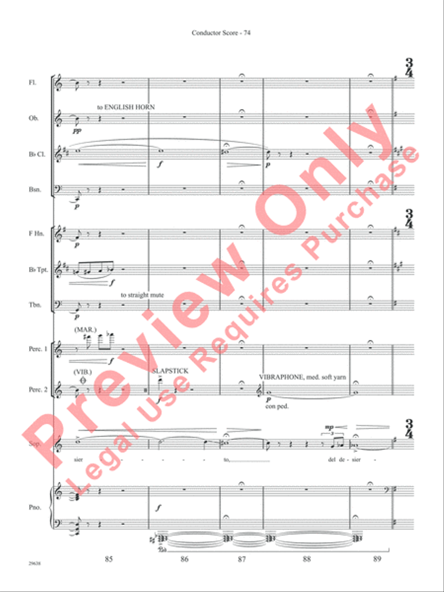 Three Spanish Songs (for Soprano and Wind Ensemble) Concert Band scores gallery preview page 79