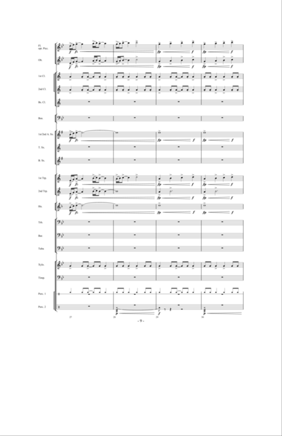 Tailspin! Tailspin! Concert Band scores gallery preview page 8