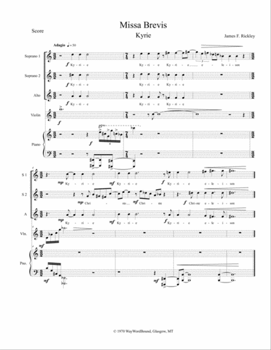 Missa Brevis Missa Brevis SSA scores gallery preview page 2