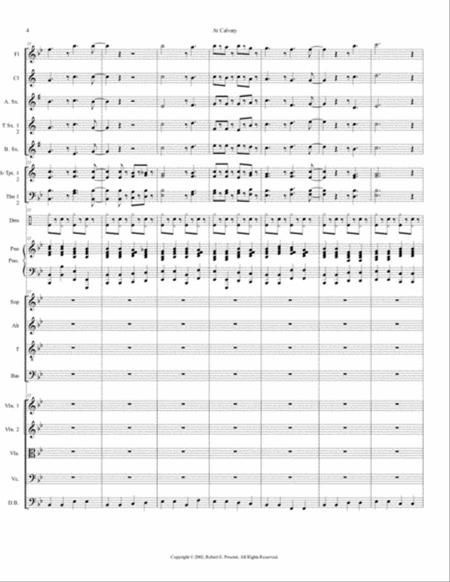At Calvary 4-Part scores gallery preview page 4