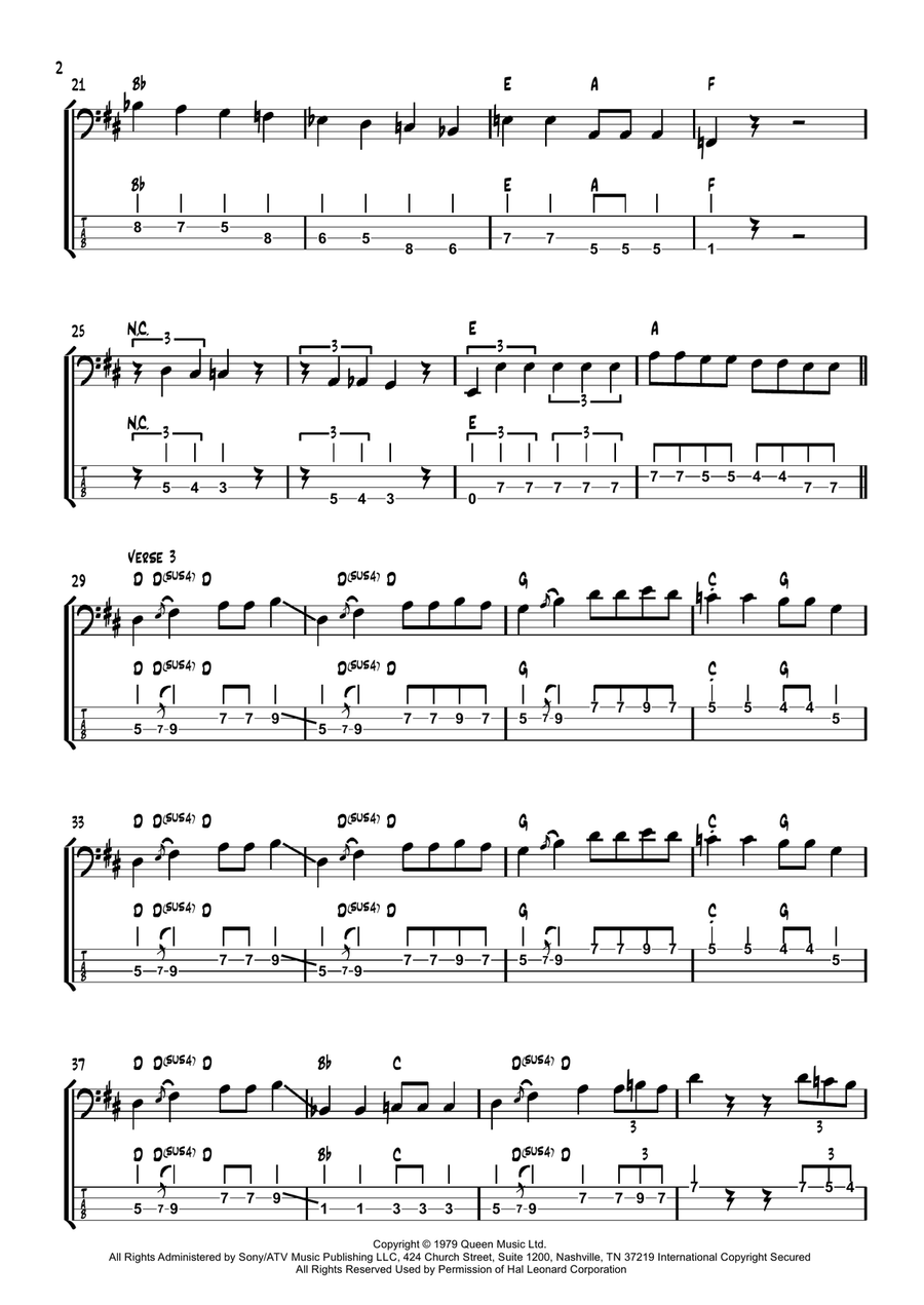 Crazy Little Thing Called Love A Cappella scores gallery preview page 2