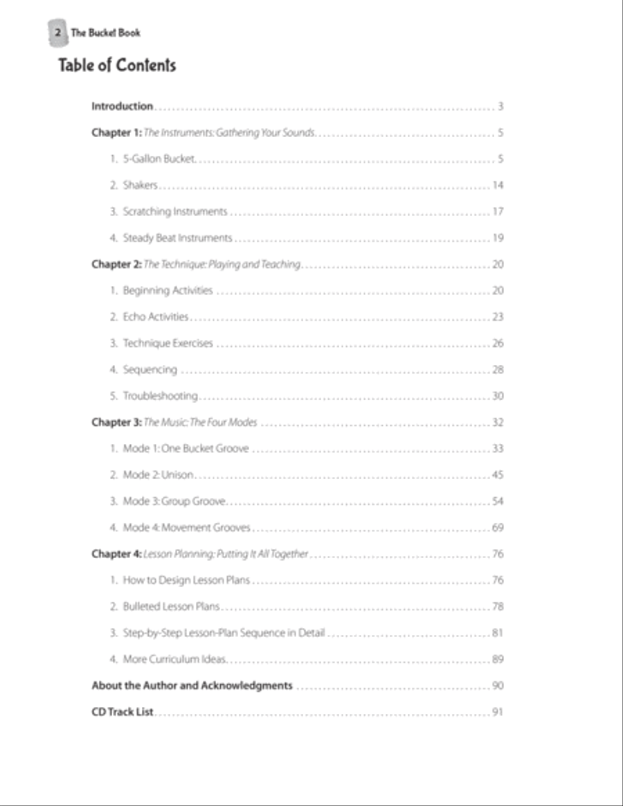 The Bucket Book Percussion scores gallery preview page 2