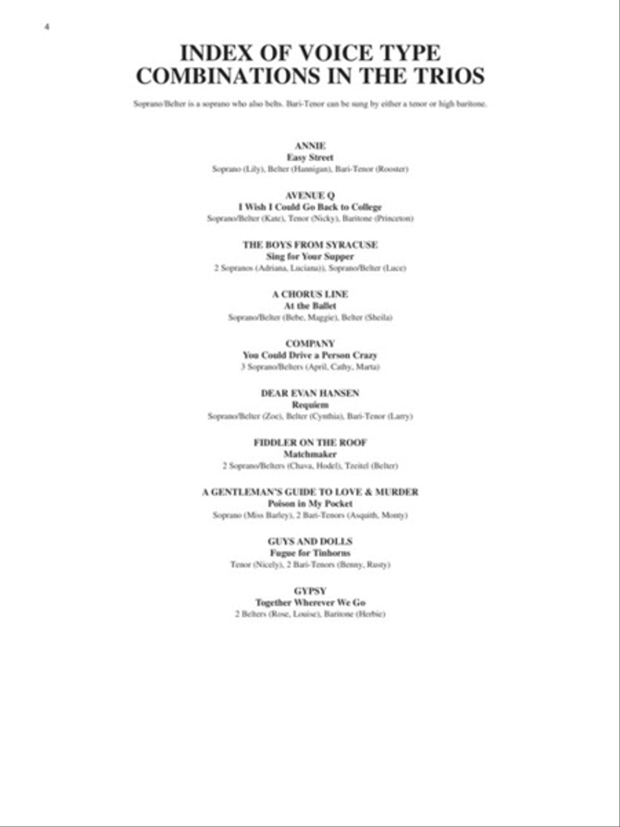 The Singer's Musical Theatre Anthology: Trios – Book/Online Audio Voice scores gallery preview page 4
