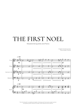 Book cover for The First Noel (Woodwind Quartet and Piano) - Christmas Carol