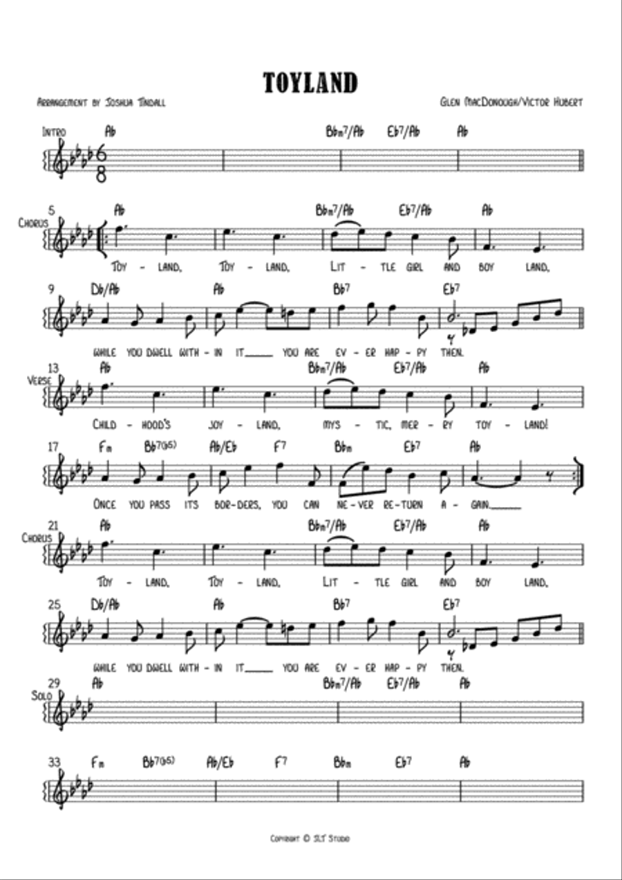 Toyland Jazz Ensemble scores gallery preview page 1