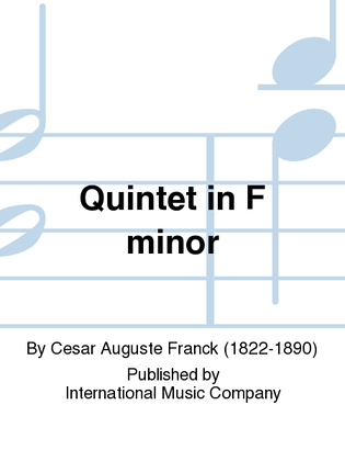 Book cover for Quintet In F Minor