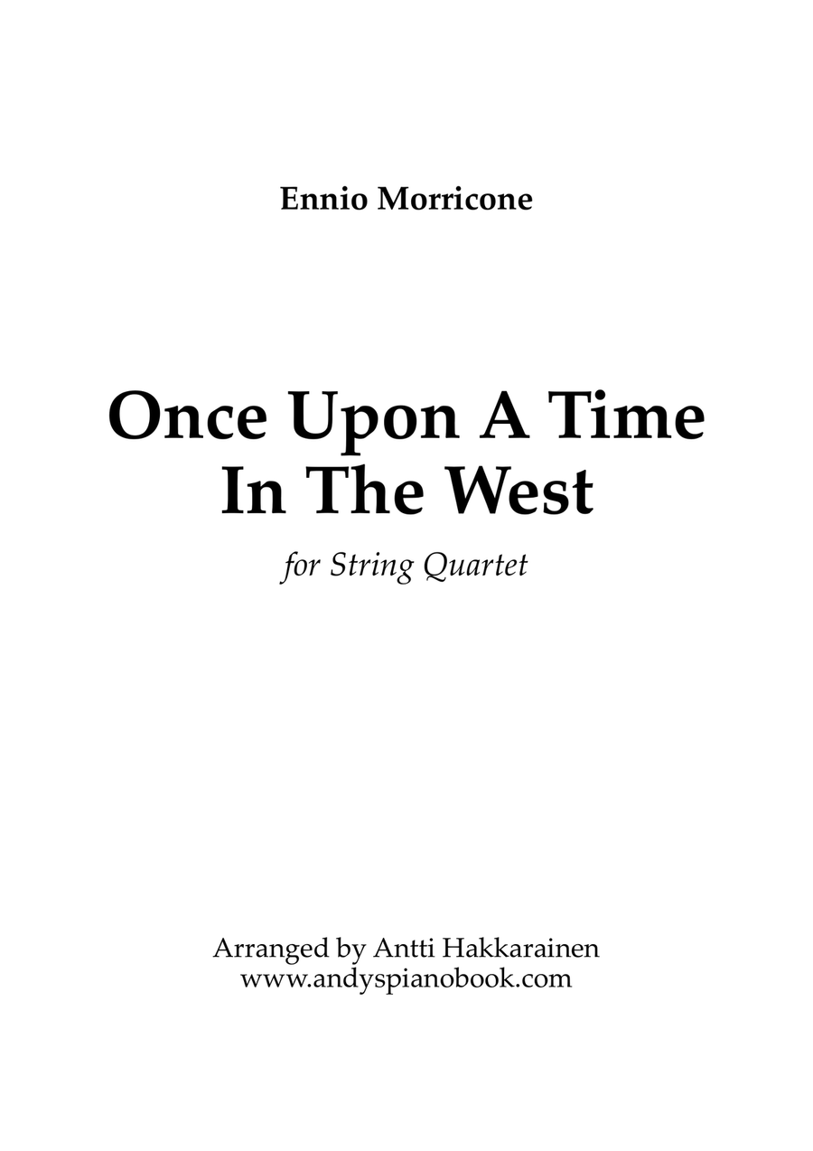 Once Upon A Time In The West from the Paramount Picture ONCE UPON A TIME IN THE WEST String Quartet scores gallery preview page 1