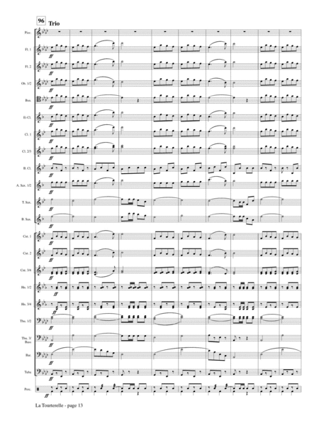 La Tourterelle for Solo Piccolo and Concert Band (Full Score ONLY)