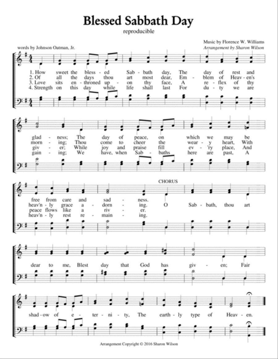 Sabbath Celebration (a collection of 20 hymns and choruses) Voice scores gallery preview page 3