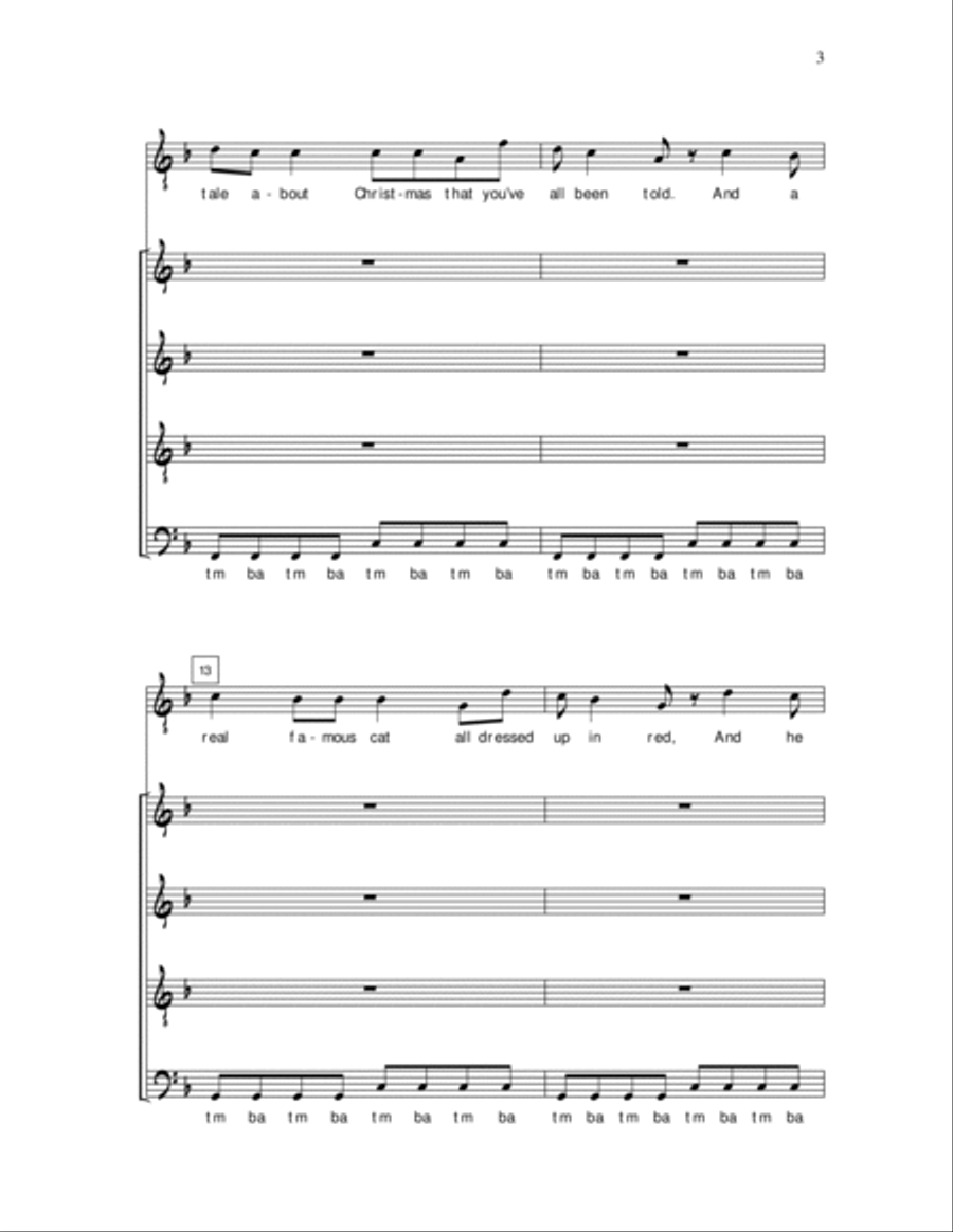 Little St. Nick 4-Part scores gallery preview page 3