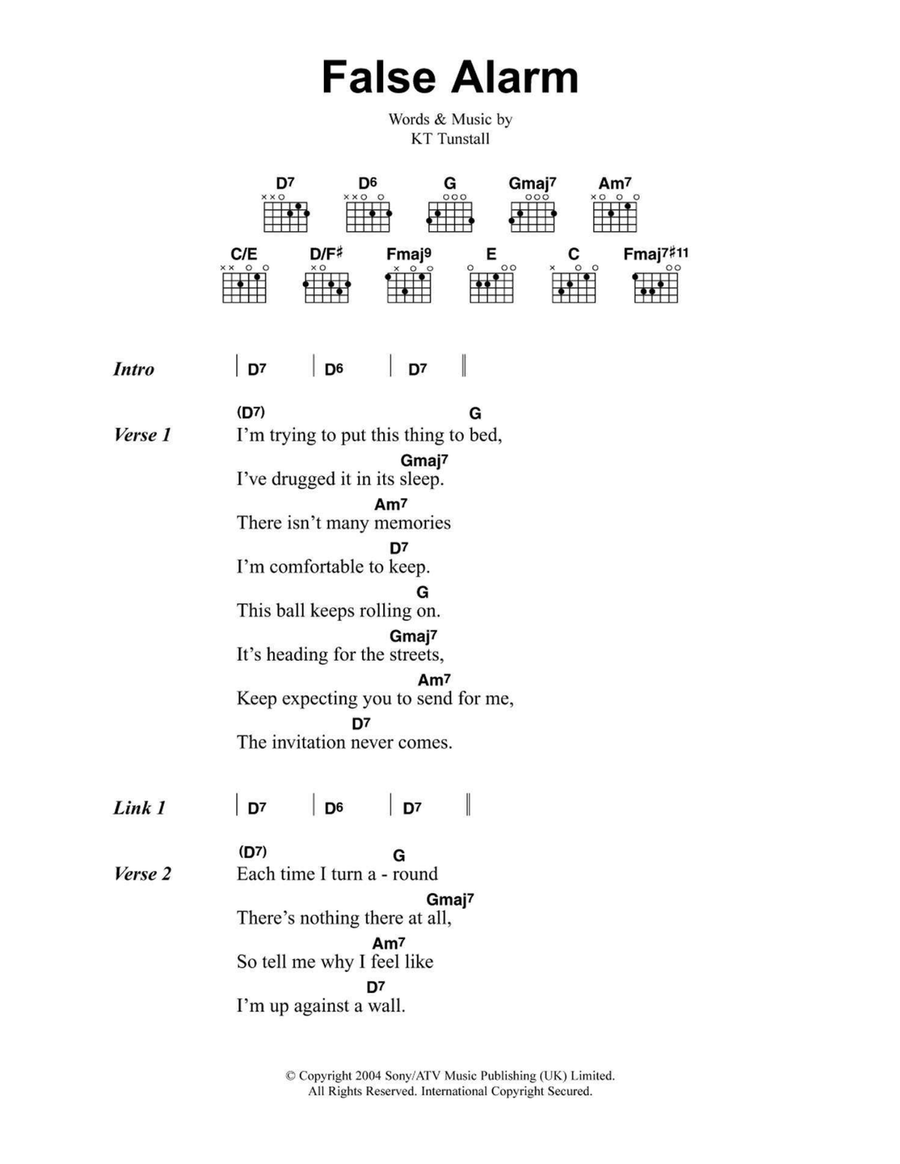 False Alarm Acoustic Guitar scores gallery preview page 1