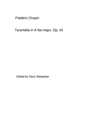 Book cover for Chopin- Tarantella in A flat major, Op. 43