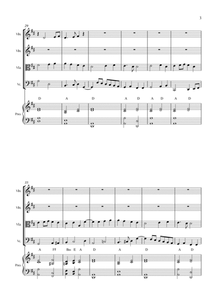 Ode To Joy (from Symphony No. 9) (String Quartet with Piano) - Score and parts image number null
