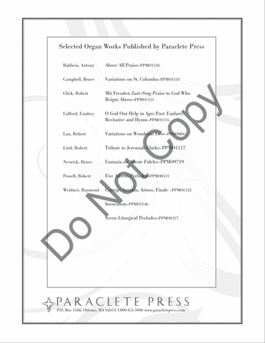 Variations on St. Columba Organ scores gallery preview page 8