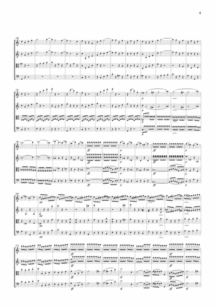 Beethoven Prometheus Overture, for string quartet, CB005 image number null