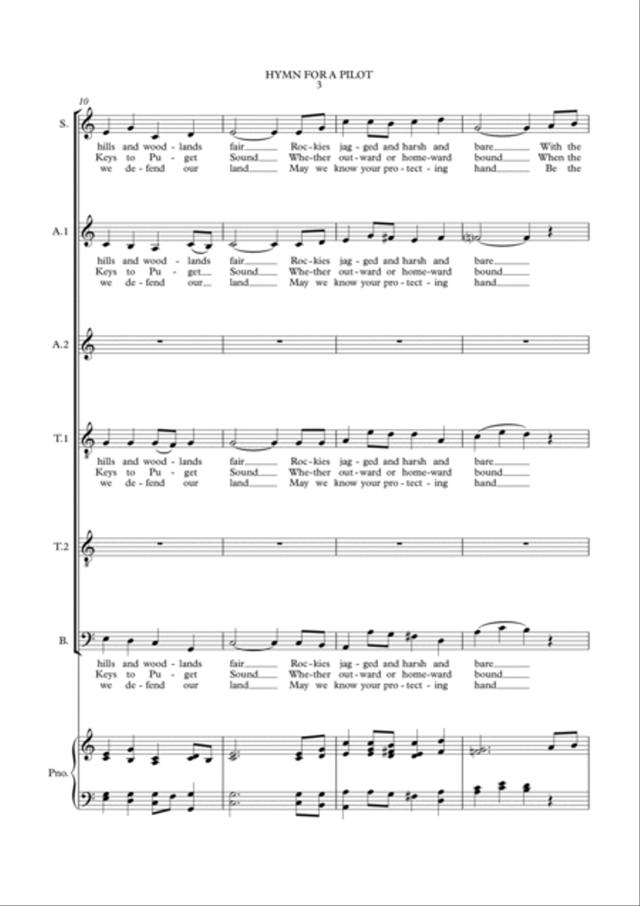 HYMN FOR A PILOT HYMN FOR A PILOT 4-Part scores gallery preview page 4