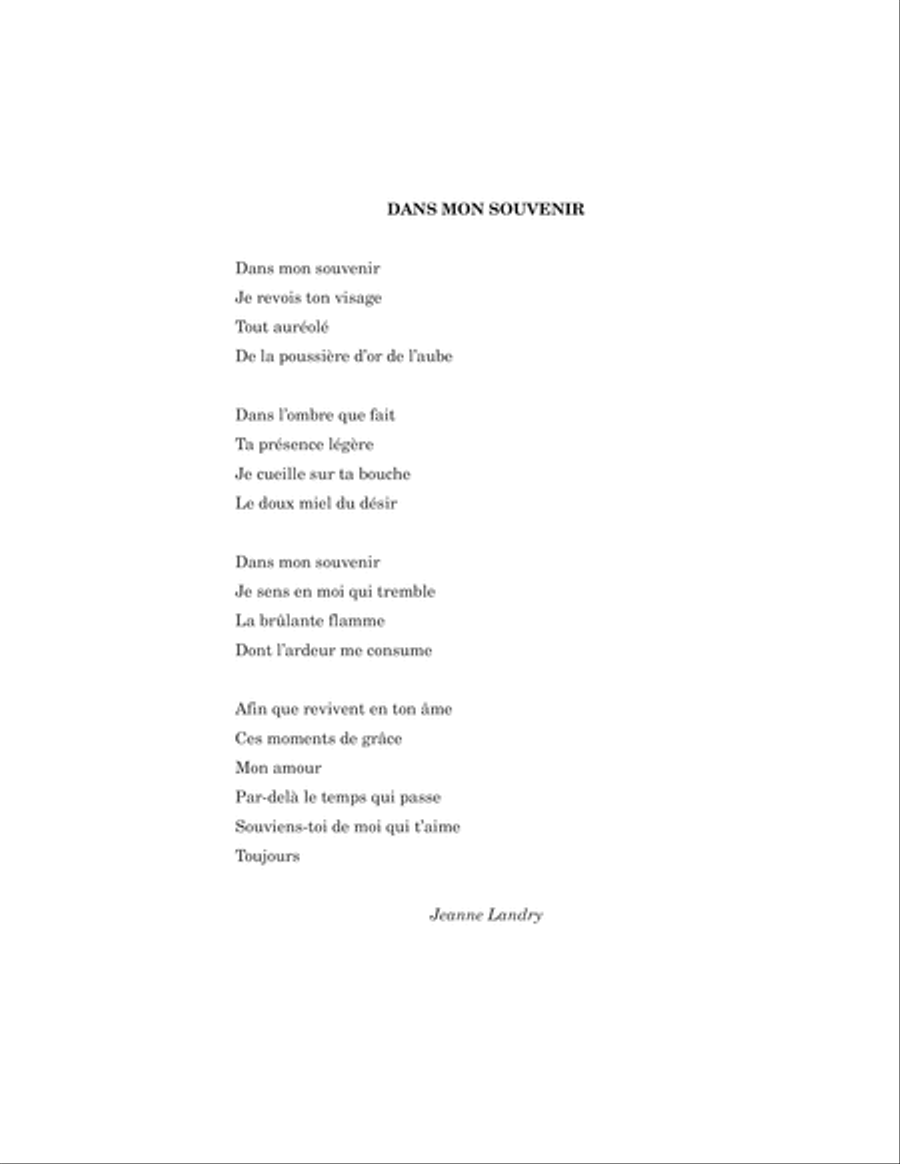 Le feu et la cendre Voice Solo scores gallery preview page 6