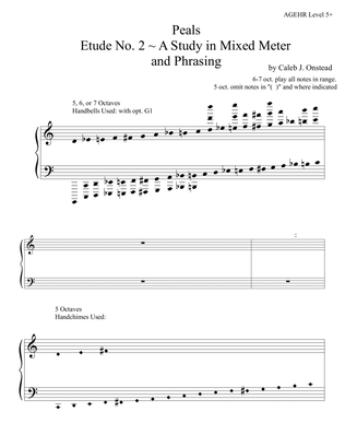 Book cover for "Peals" - Etude No. 2: A Study in Mixed Meter and Phrasing