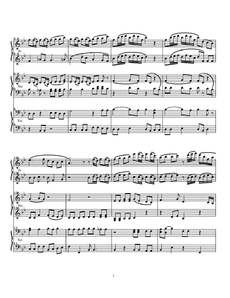 Sheep May Safely Graze Piano Trio (1 Piano 6 Hands) Piano Trio scores gallery preview page 2