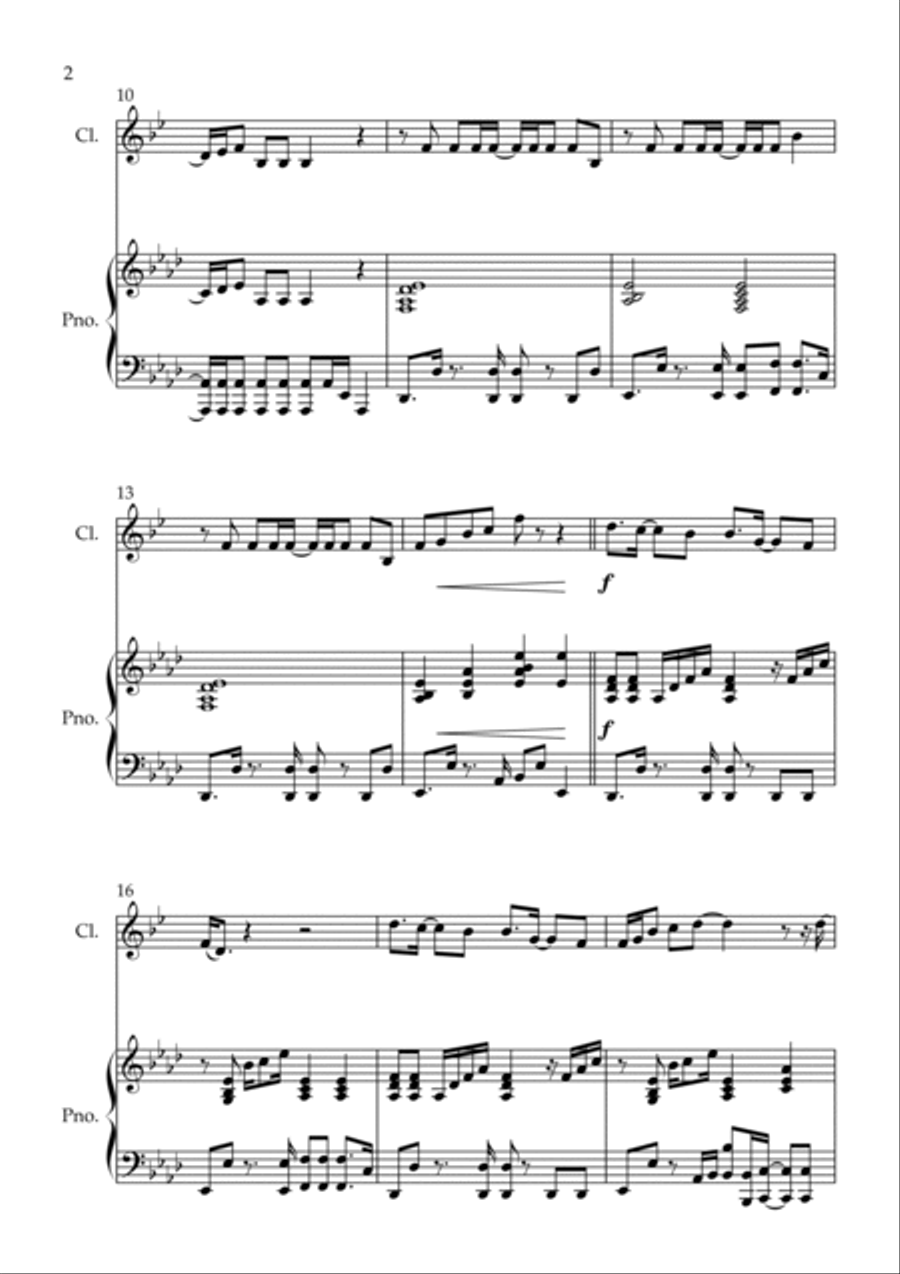 Butter B-Flat Clarinet scores gallery preview page 2